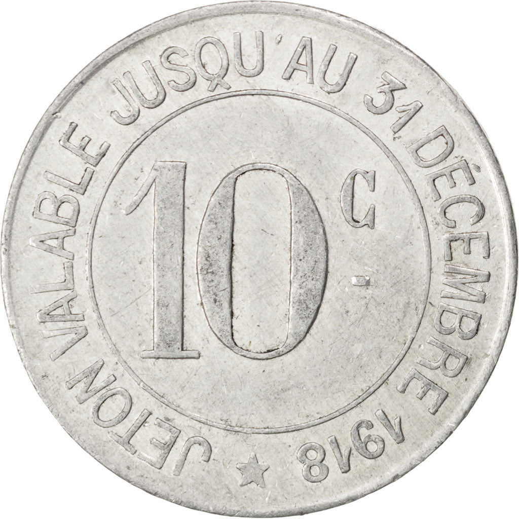 France, 10 Centimes, 1916, EF(40-45), Aluminium, Elie #10.2, 2.01