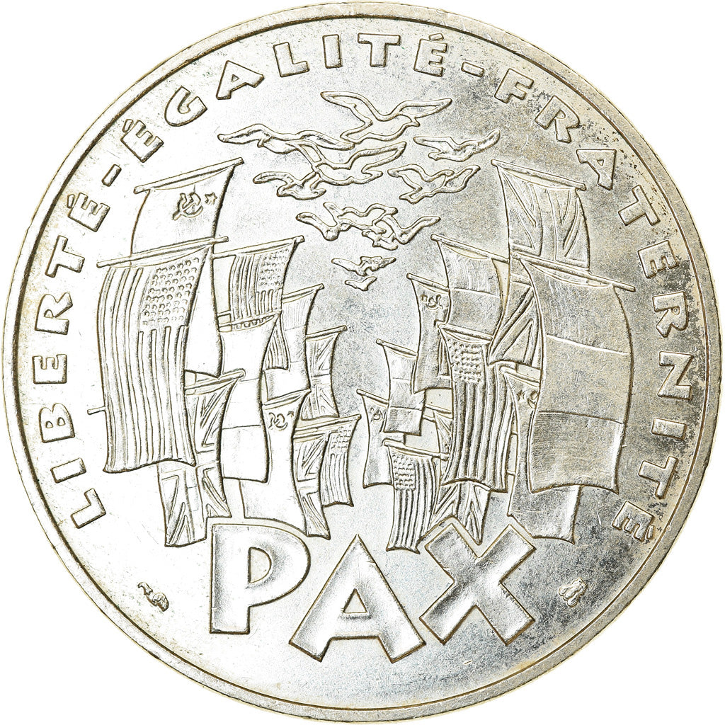 Moeda, França, 8 mai 1945, 100 Francs, 1995, Paris, AU(55-58), Prata, KM:1116.1