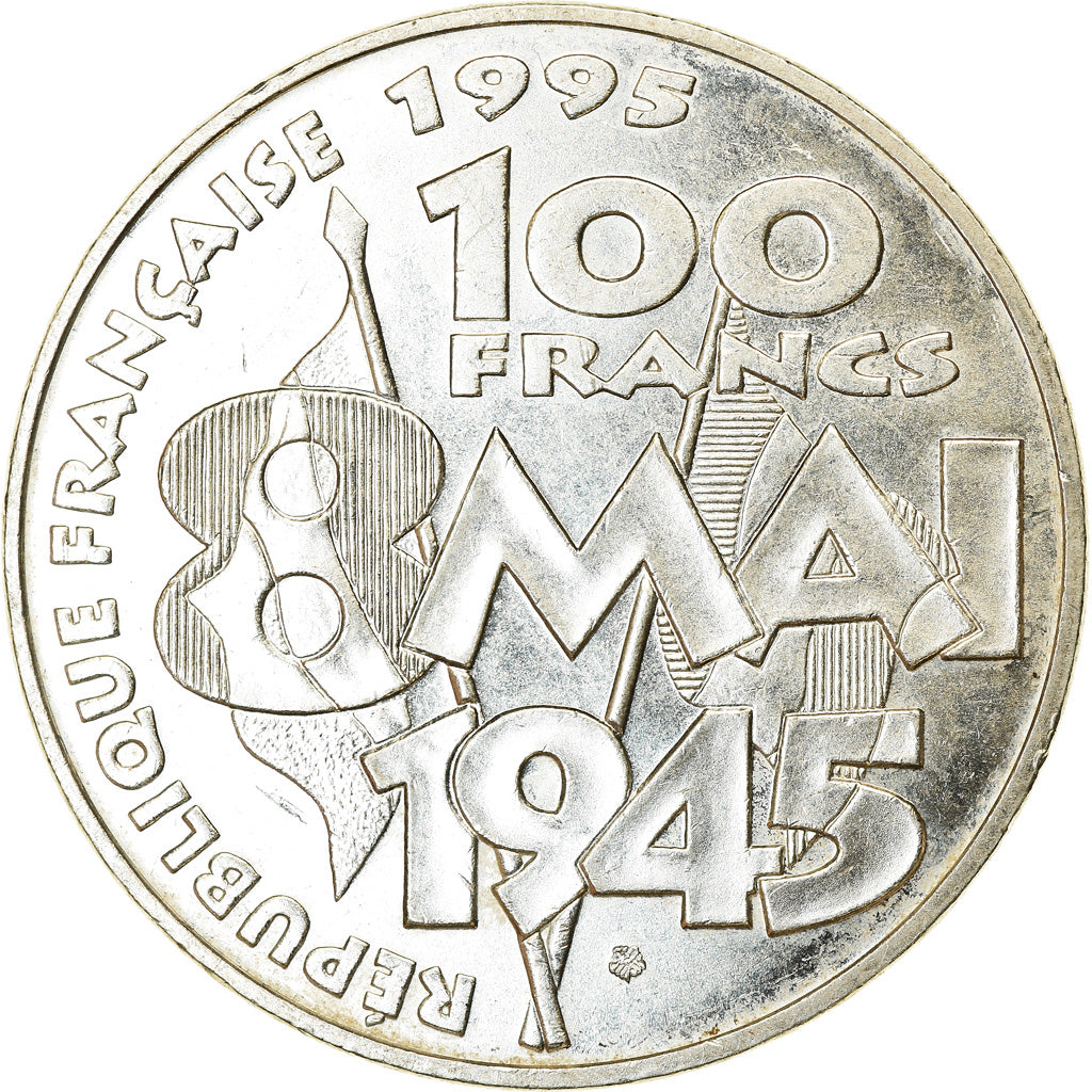 Moneta, Francia, 8 mai 1945, 100 Francs, 1995, Paris, SPL-, Argento, KM:1116.1