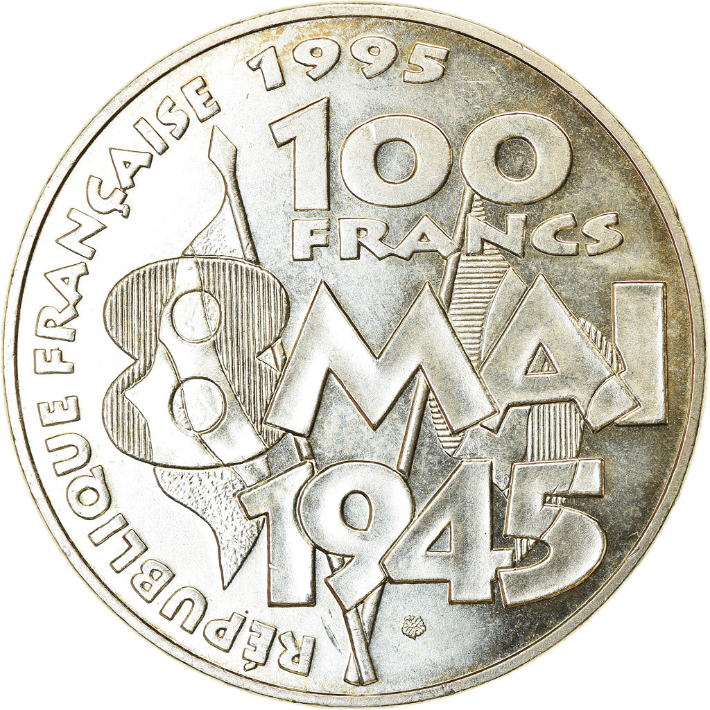 Münze, Frankreich, 8 mai 1945, 100 Francs, 1995, Paris, UNZ, Silber, KM:1116.1