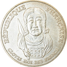 Moneta, Francja, Clovis, 100 Francs, 1996, AU(55-58), Srebro, KM:1180