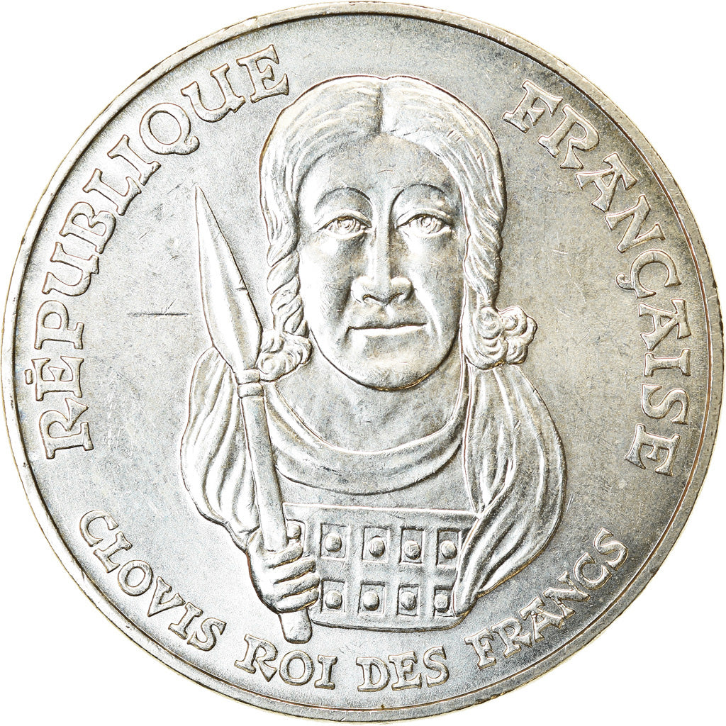 Coin, France, Clovis, 100 Francs, 1996, MS(60-62), Silver, KM:1180, Gadoury:953