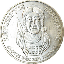 Coin, France, Clovis, 100 Francs, 1996, MS(63), Silver, KM:1180, Gadoury:953