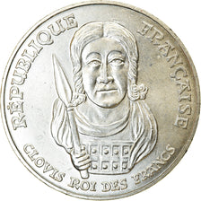 Munten, Frankrijk, Clovis, 100 Francs, 1996, UNC-, Zilver, KM:1180, Gadoury:953