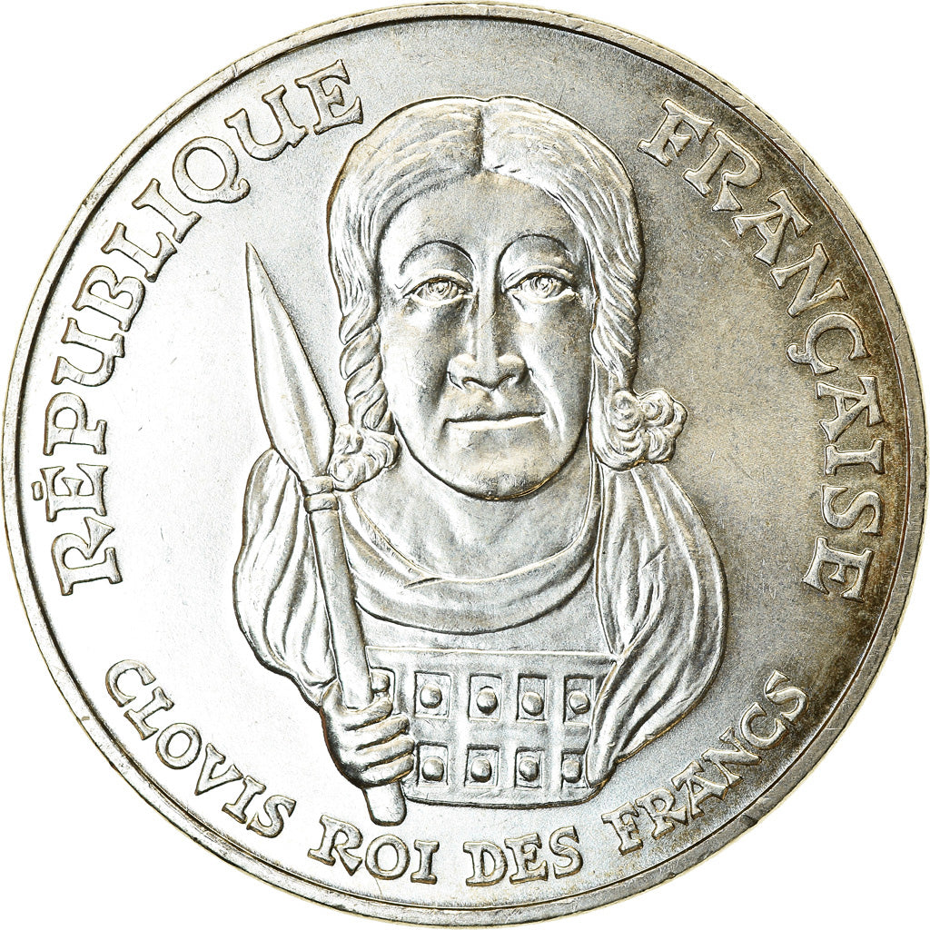 Coin, France, Clovis, 100 Francs, 1996, MS(64), Silver, KM:1180, Gadoury:953
