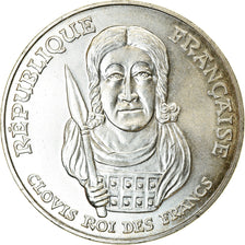 Moneda, Francia, Clovis, 100 Francs, 1996, SC+, Plata, KM:1180, Gadoury:953