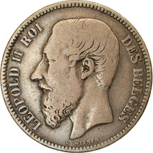 Coin, Belgium, Leopold II, 2 Francs, 2 Frank, 1867, VF(30-35), Silver, KM:30.1