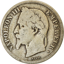 Moneta, Francia, Napoleon III, Napoléon III, 2 Francs, 1867, Bordeaux, MB