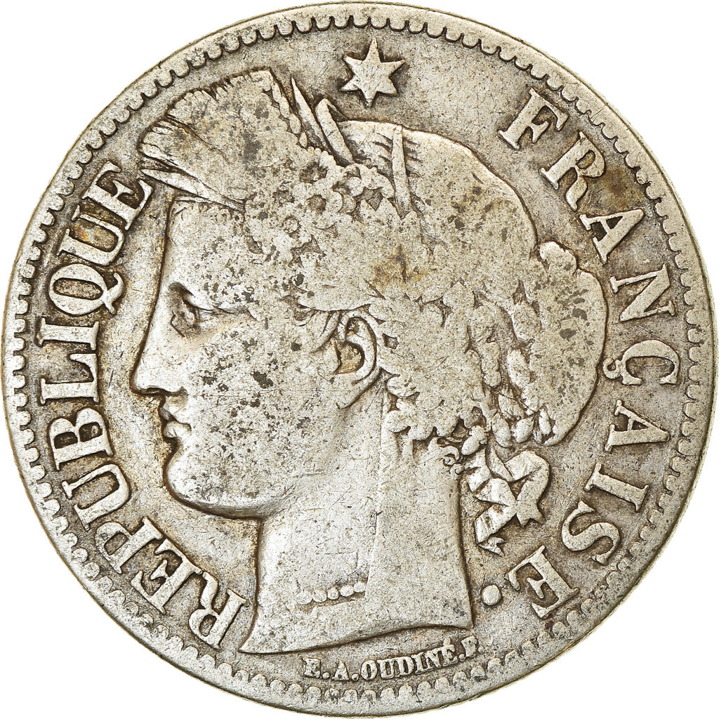 Coin, France, Cérès, 2 Francs, 1870, Bordeaux, VF(20-25), Silver, KM:816.2