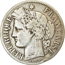 Coin, France, Cérès, 2 Francs, 1871, Bordeaux, VF(30-35), Silver, KM:817.2