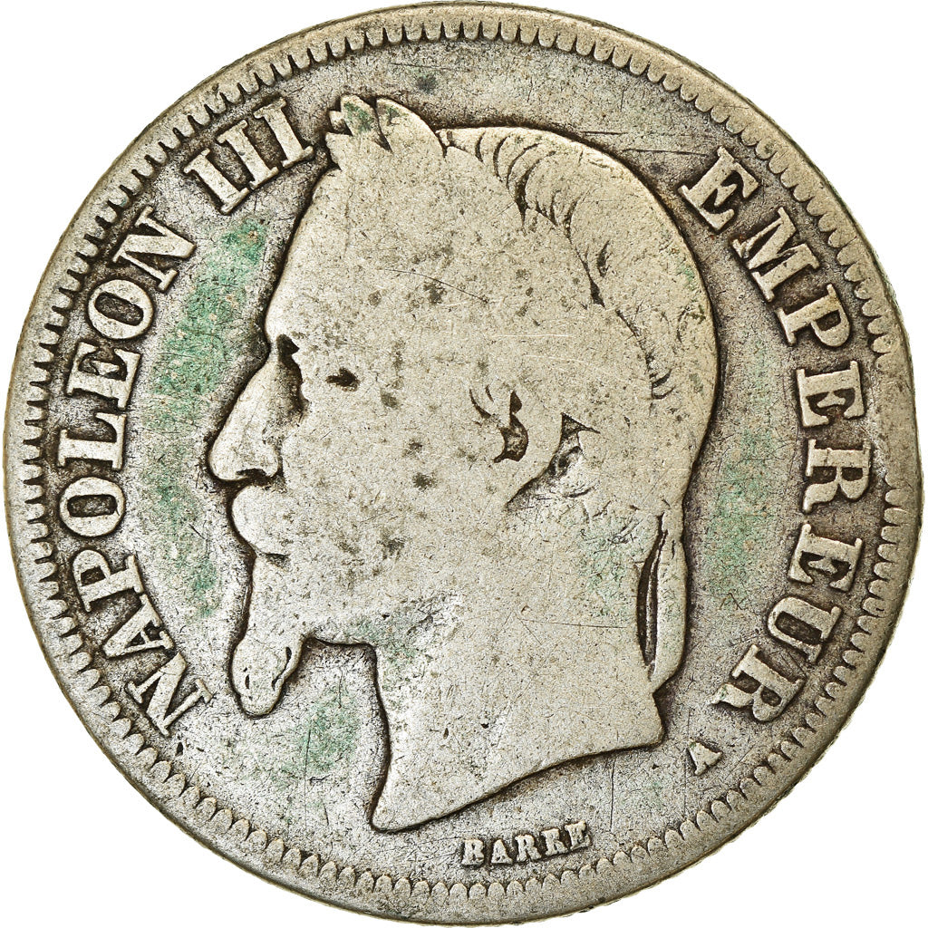 Moneta, Francia, Napoleon III, Napoléon III, 2 Francs, 1867, Paris, MB