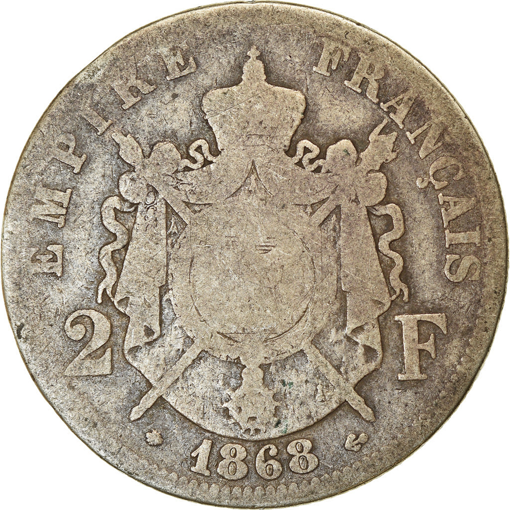 Münze, Frankreich, Napoleon III, Napoléon III, 2 Francs, 1868, Paris, S