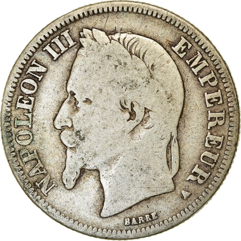 Moneta, Francja, Napoleon III, Napoléon III, 2 Francs, 1868, Paris, VF(20-25)