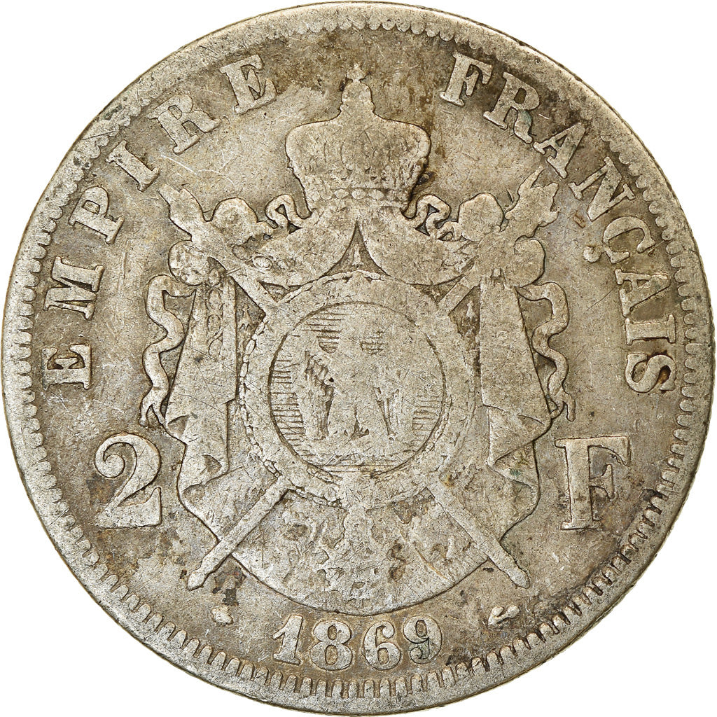Munten, Frankrijk, Napoleon III, Napoléon III, 2 Francs, 1869, Paris, FR