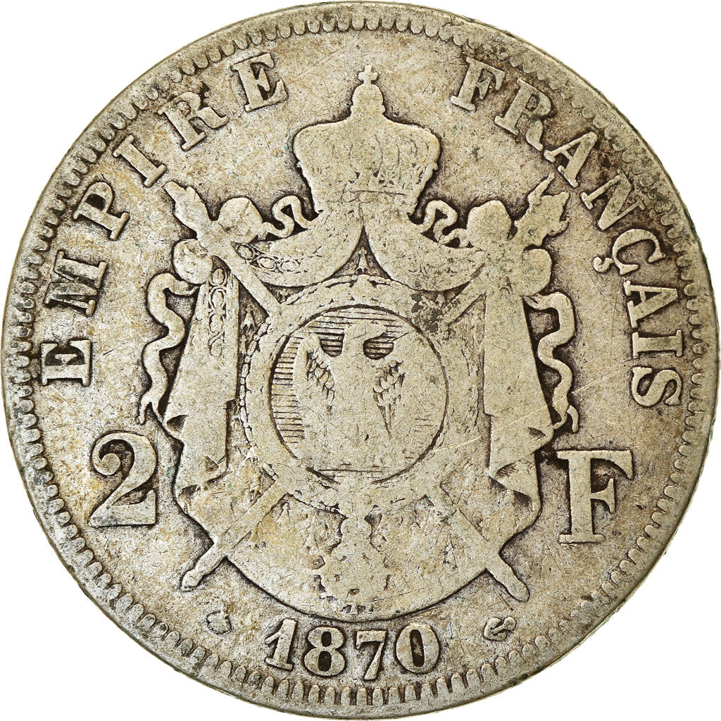 Münze, Frankreich, Napoleon III, Napoléon III, 2 Francs, 1870, Paris, S