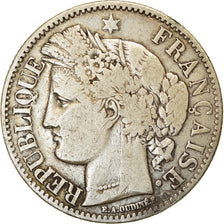Moeda, França, Cérès, 2 Francs, 1870, Paris, VF(20-25), Prata, KM:817.1