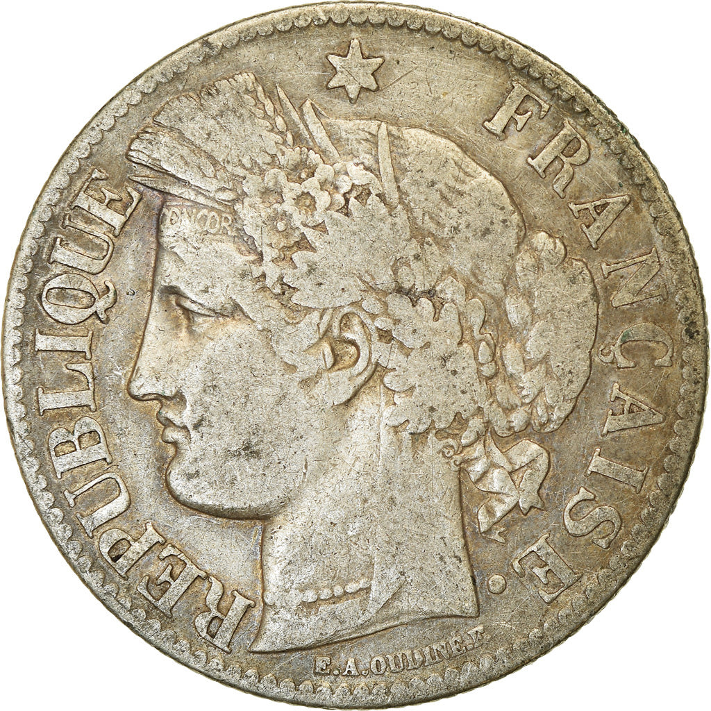 Monnaie, France, Cérès, 2 Francs, 1871, Paris, TB+, Argent, Gadoury:530