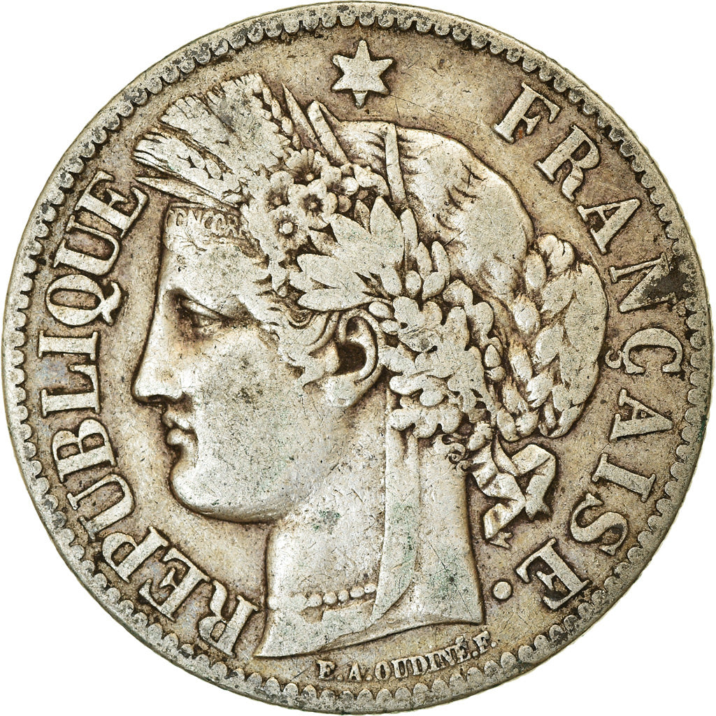 Moneta, Francia, Cérès, 2 Francs, 1887, Paris, MB, Argento, KM:817.1