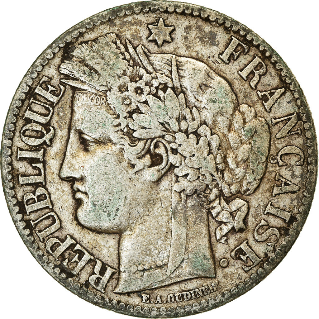 Moneta, Francia, Cérès, 2 Francs, 1887, Paris, MB, Argento, KM:817.1
