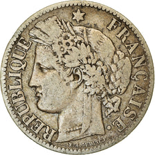 Coin, France, Cérès, 2 Francs, 1887, Paris, VF(20-25), Silver, KM:817.1