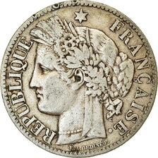 Coin, France, Cérès, 2 Francs, 1887, Paris, VF(30-35), Silver, KM:817.1