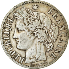 Munten, Frankrijk, Cérès, 2 Francs, 1887, Paris, FR+, Zilver, KM:817.1