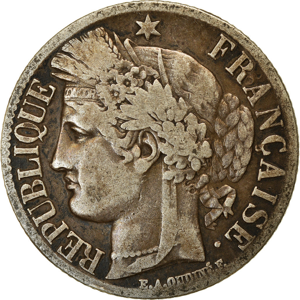 Coin, France, Cérès, Franc, 1849, Paris, VF(20-25), Silver, KM:759.1, Le