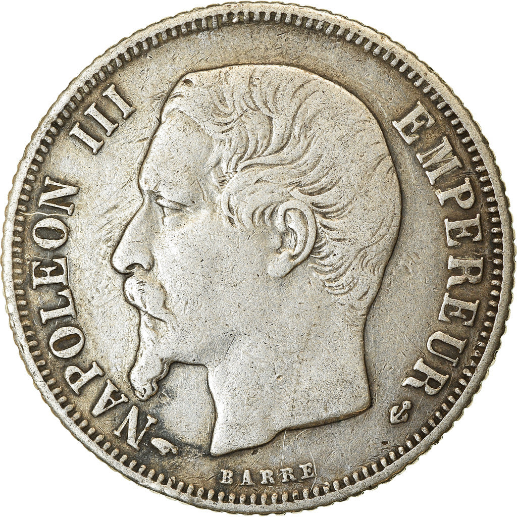 Münze, Frankreich, Napoleon III, Napoléon III, Franc, 1858, Paris, S+, Silber