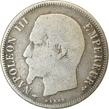 Moneda, Francia, Napoleon III, Napoléon III, Franc, 1859, Paris, BC+, Plata