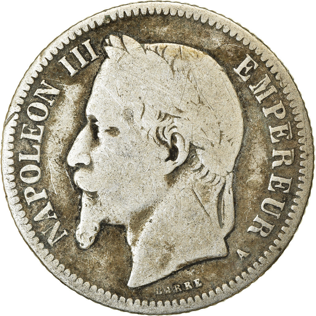 Moeda, França, Napoleon III, Napoléon III, Franc, 1866, Paris, VF(20-25)