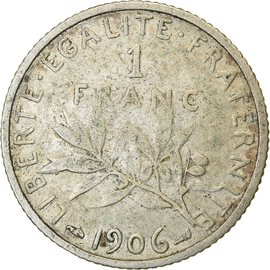 Münze, Frankreich, Semeuse, Franc, 1906, Paris, S, Silber, KM:844.1