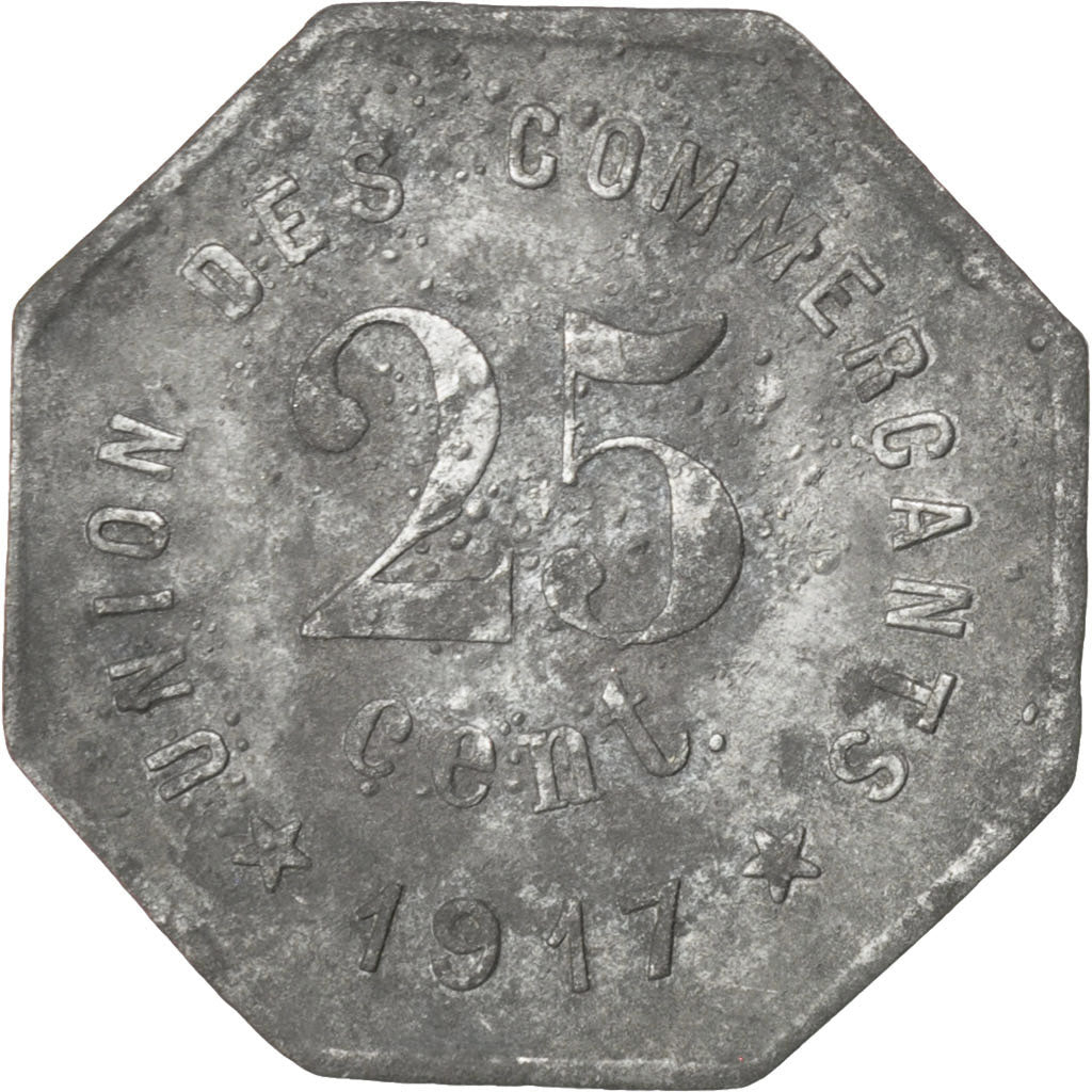 Castelnaudary, Union des Commerçants, 25 Centimes 1917, Elie 10.3