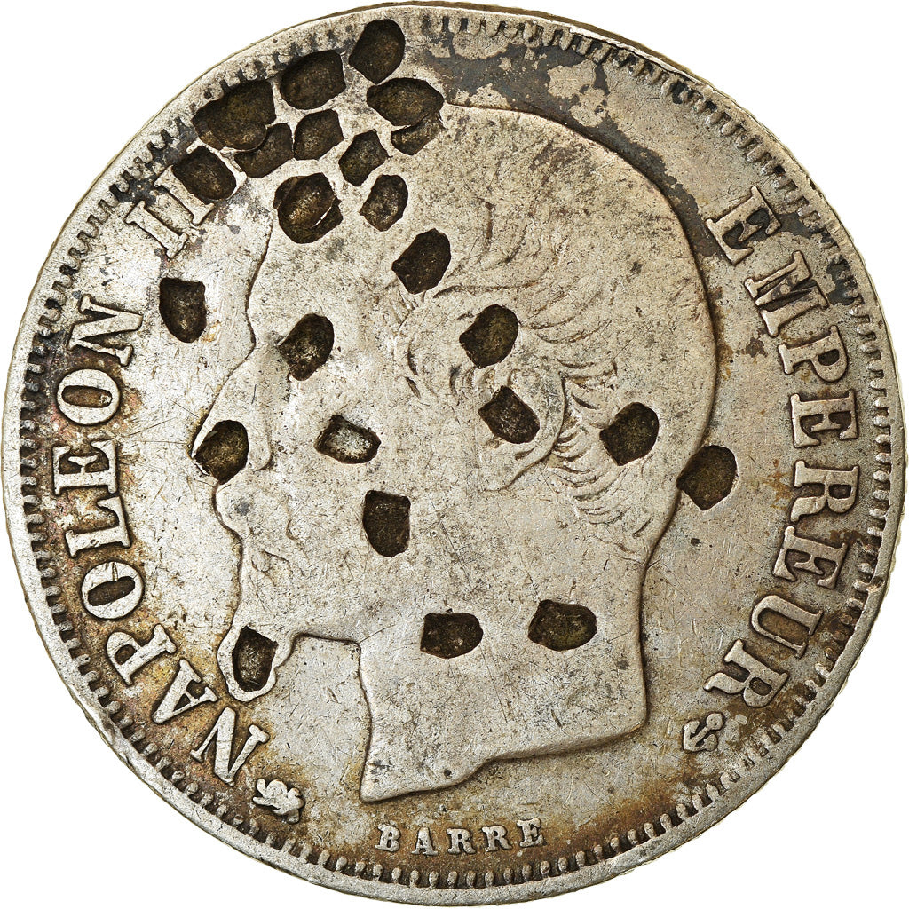 Münze, Frankreich, Napoleon III, Napoléon III, Franc, 1856, Lyon, S, Silber