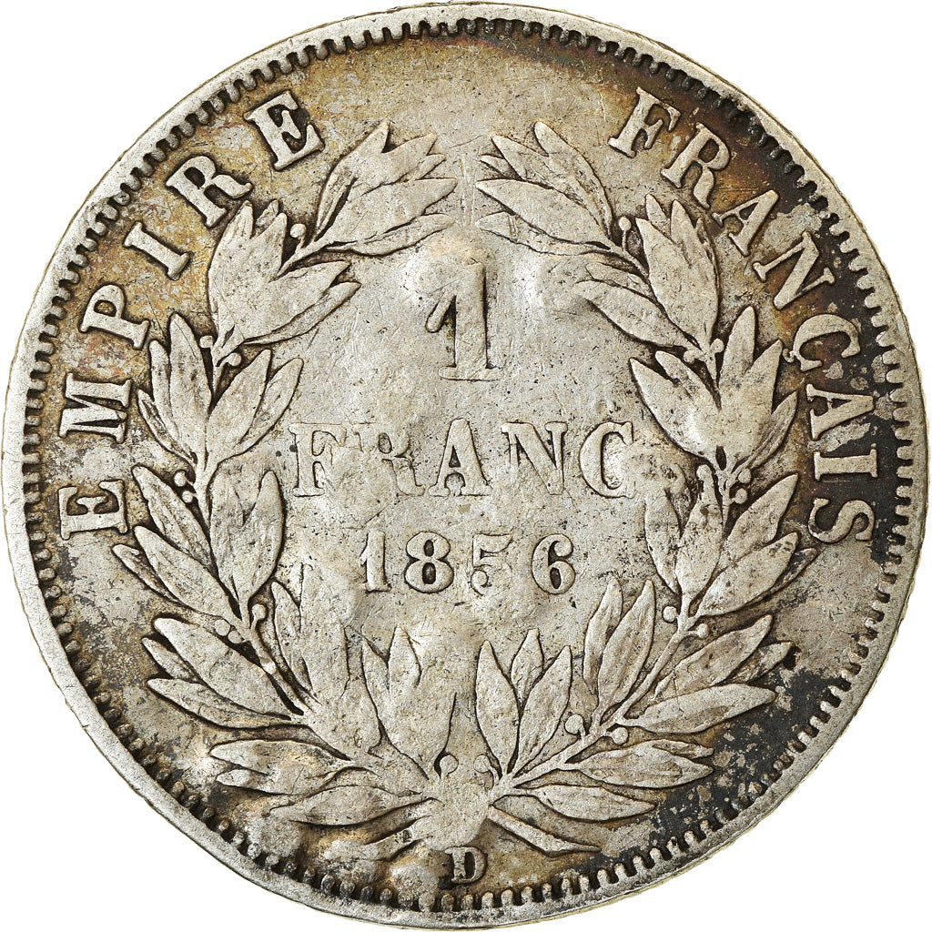 Münze, Frankreich, Napoleon III, Napoléon III, Franc, 1856, Lyon, S, Silber