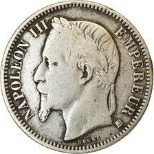 Coin, France, Napoleon III, Napoléon III, Franc, 1868, Strasbourg, VF(20-25)