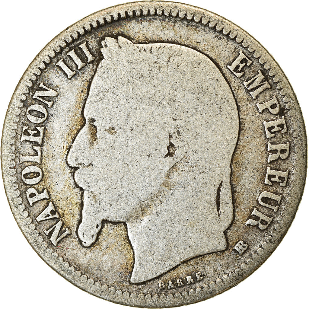 Moneda, Francia, Napoleon III, Napoléon III, Franc, 1869, Strasbourg, BC+