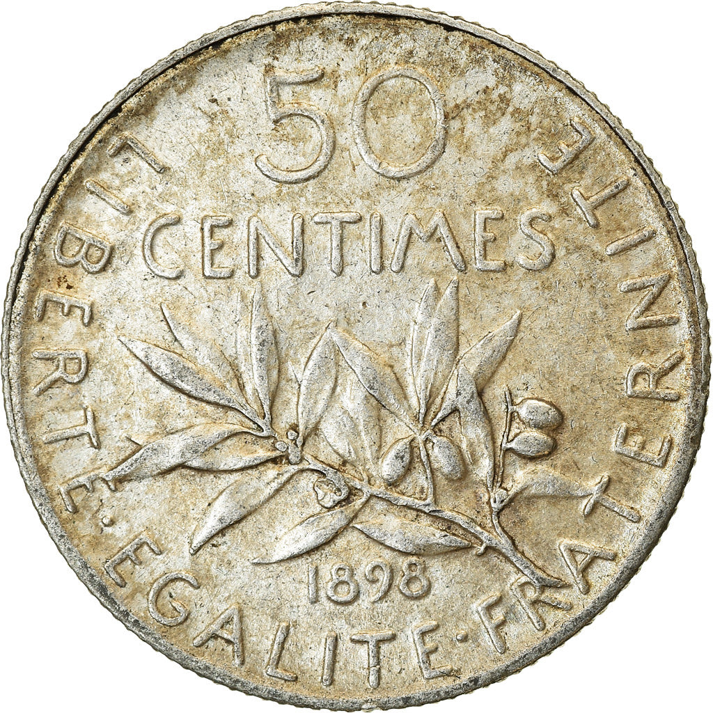 Münze, Frankreich, Semeuse, 50 Centimes, 1898, Paris, SS+, Silber, KM:854