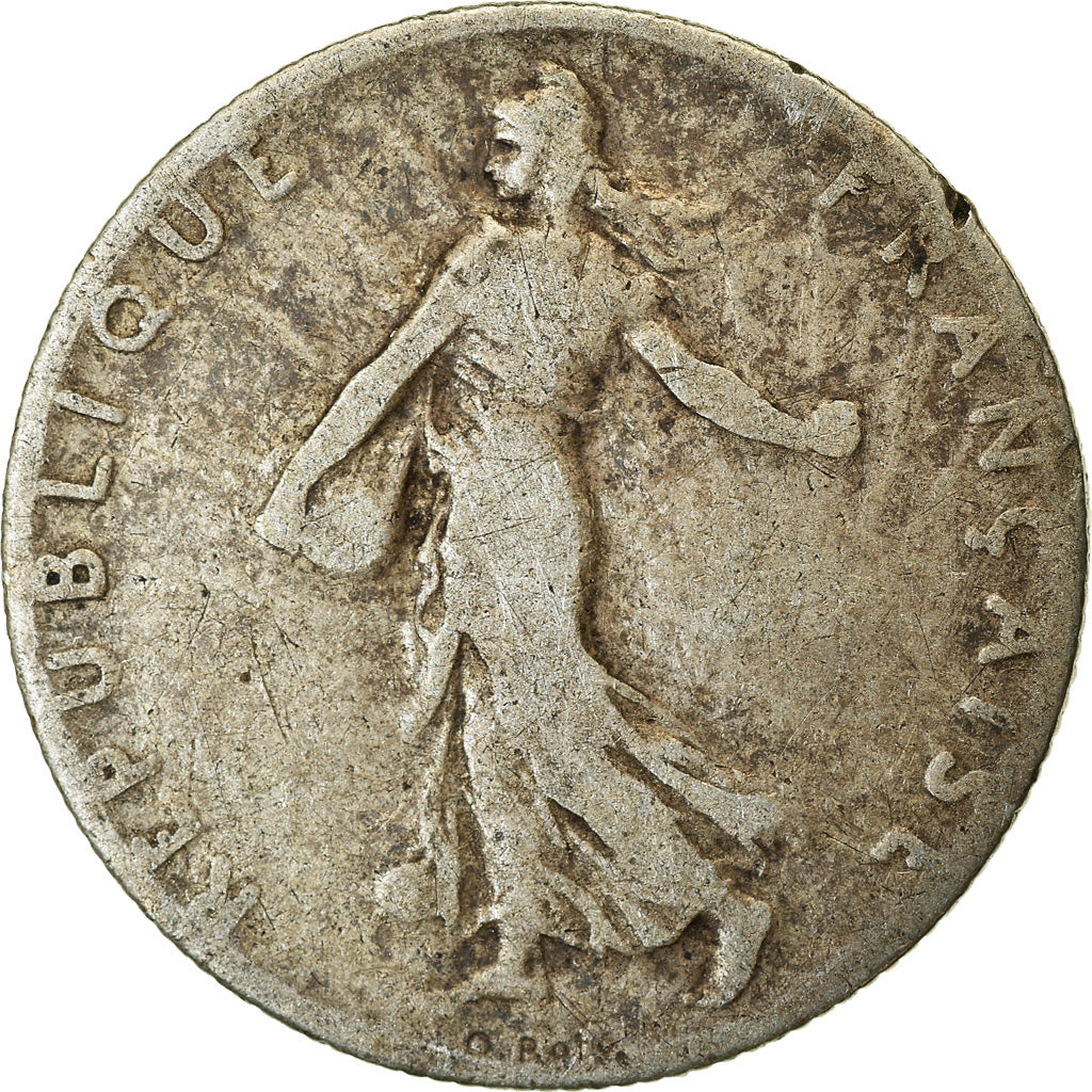 Moneda, Francia, Semeuse, 50 Centimes, 1900, Paris, BC+, Plata, KM:854