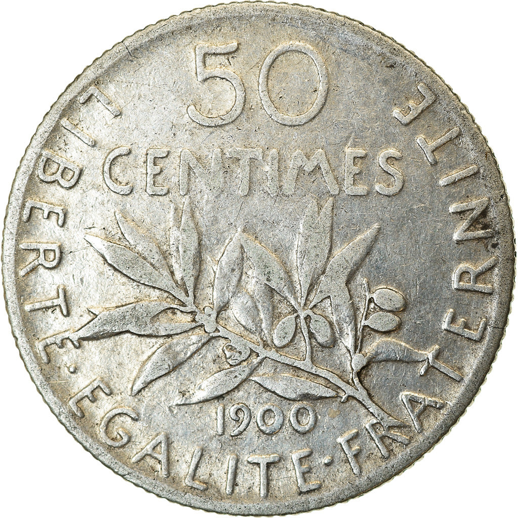 Coin, France, Semeuse, 50 Centimes, 1900, Paris, EF(40-45), Silver, KM:854