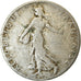 Moneda, Francia, Semeuse, 50 Centimes, 1906, Paris, BC+, Plata, KM:854