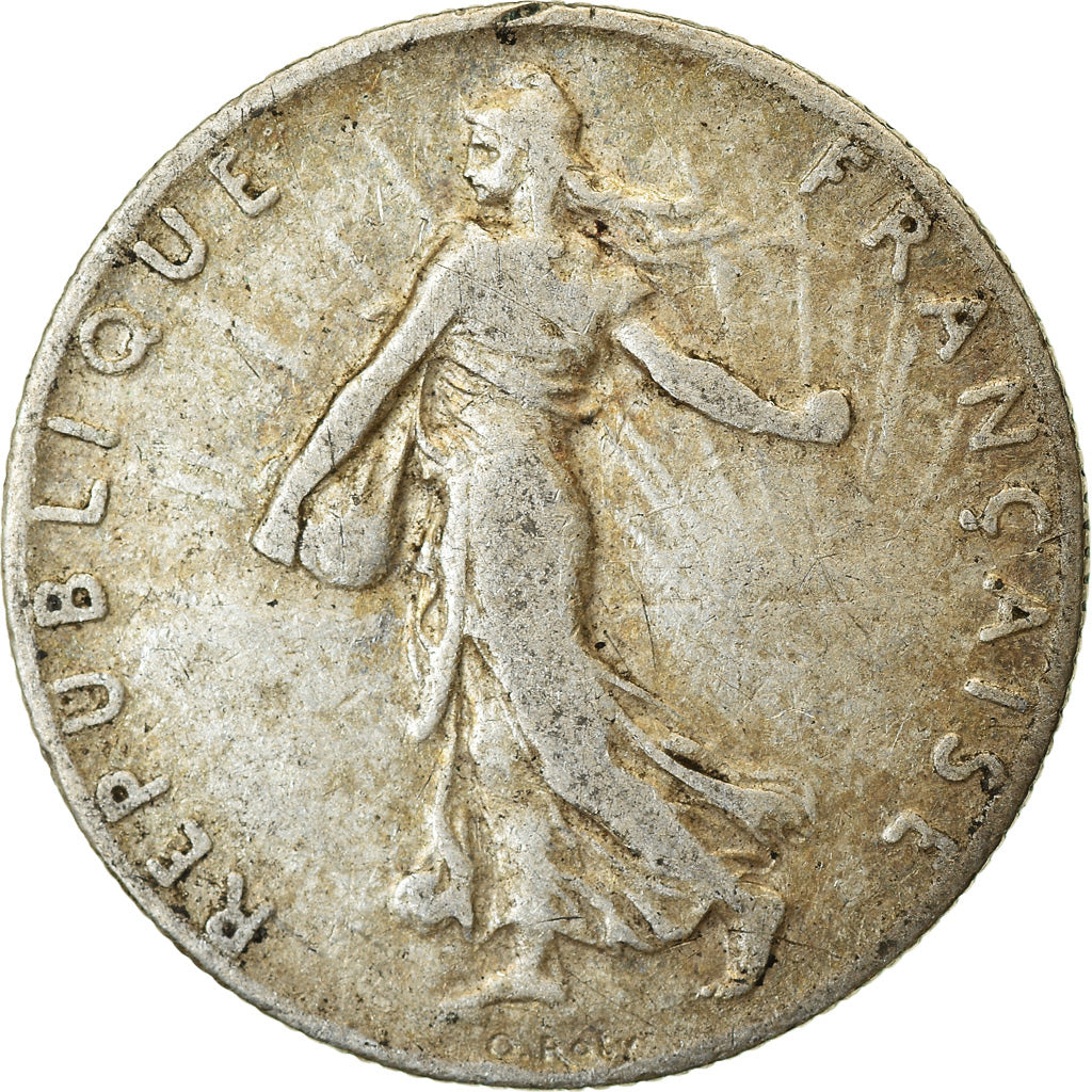 Moneta, Francia, Semeuse, 50 Centimes, 1911, Paris, MB, Argento, KM:854