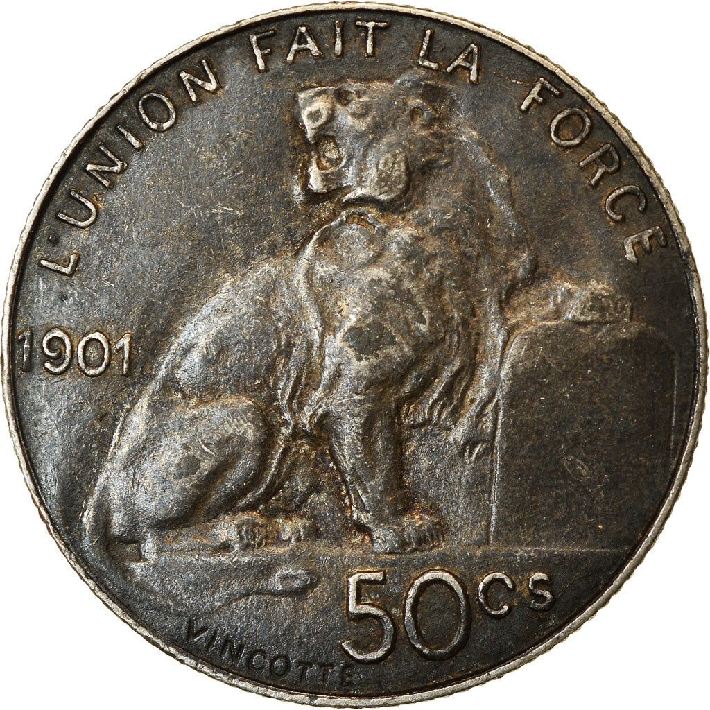 Coin, Belgium, 50 Centimes, 1901, VF(30-35), Silver, KM:50