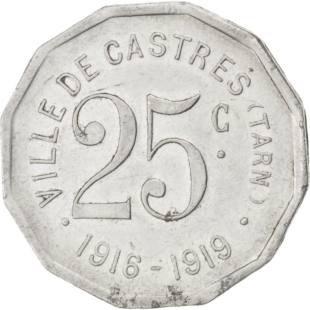 France, 25 Centimes, EF(40-45), Aluminium, Elie #10.3, 1.24