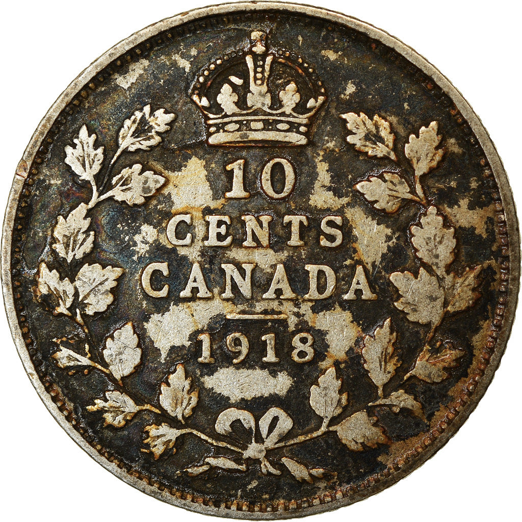 Münze, Kanada, George V, 10 Cents, 1918, Royal Canadian Mint, Ottawa, SS