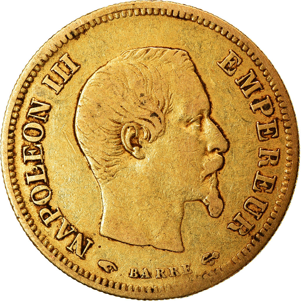 Munten, Frankrijk, Napoleon III, Napoléon III, 10 Francs, 1855, Paris, FR+