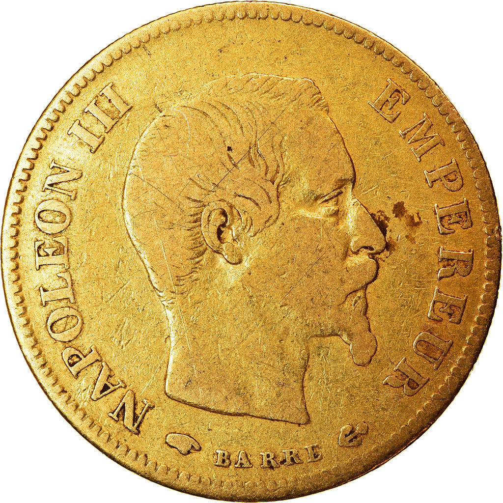 Munten, Frankrijk, Napoleon III, Napoléon III, 10 Francs, 1857, Paris, FR+