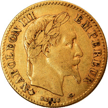 Moneda, Francia, Napoleon III, Napoléon III, 10 Francs, 1862, Paris, MBC, Oro