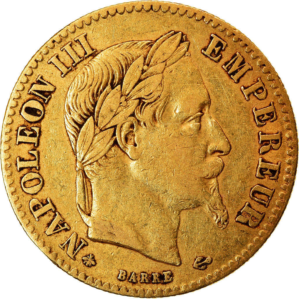 Moneda, Francia, Napoleon III, Napoléon III, 10 Francs, 1862, Paris, MBC+, Oro