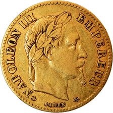 Moneda, Francia, Napoleon III, Napoléon III, 10 Francs, 1862, Paris, MBC+, Oro