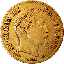Coin, France, Napoleon III, Napoléon III, 10 Francs, 1862, Paris, AU(50-53)